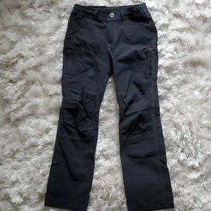 Hiking pants for kids. Dark gray (off black).